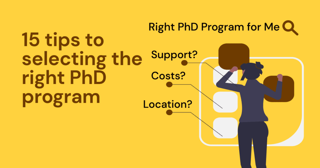 Tips for selection the right PhD program