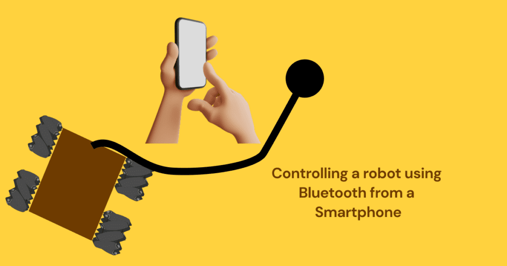 Controlling a robot using bluetooth commands from a smartphone
