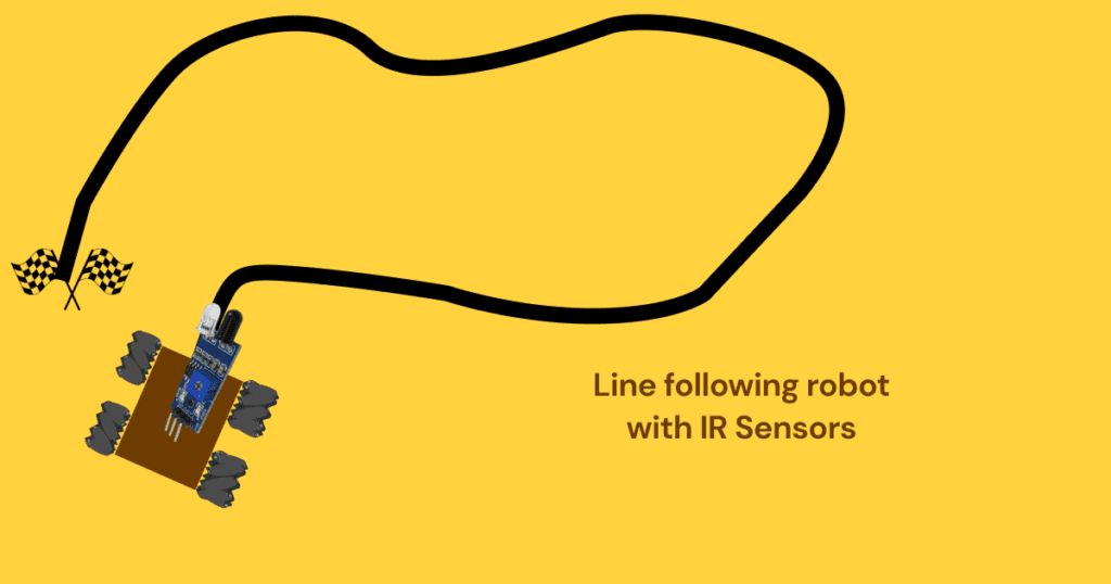Line follower robot using IR sensors
