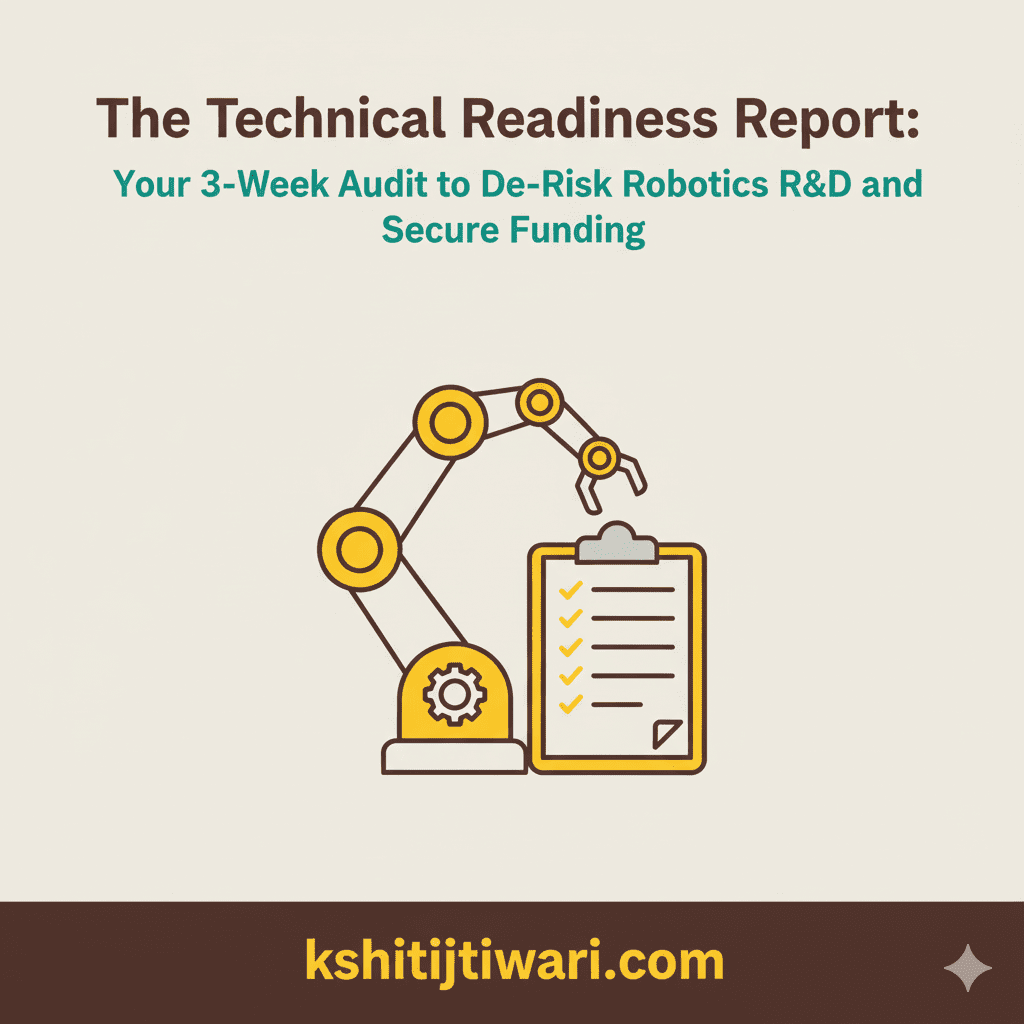 The Technical Readiness Report: Your 3-Week Audit to De-Risk Robotics R&D and Secure Funding