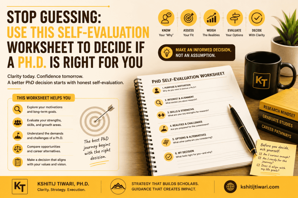 Stop Guessing: Use This Self-Evaluation Worksheet to Decide If a Ph.D. is Right for You