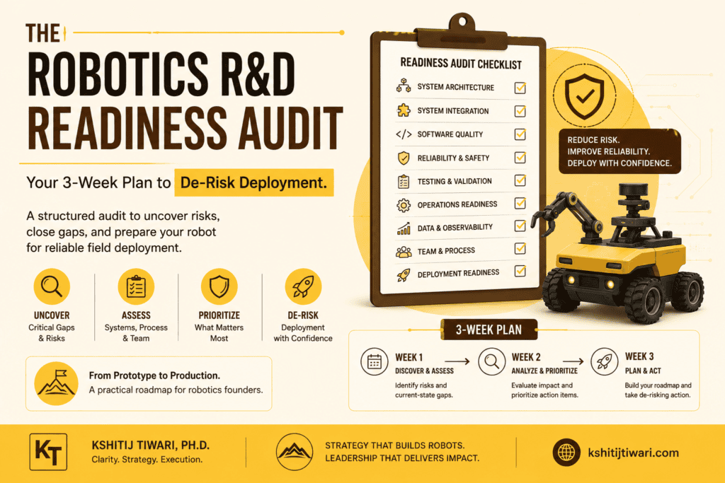 The Robotics R&D Readiness Audit: Your 3-Week Plan to De-Risk Deployment