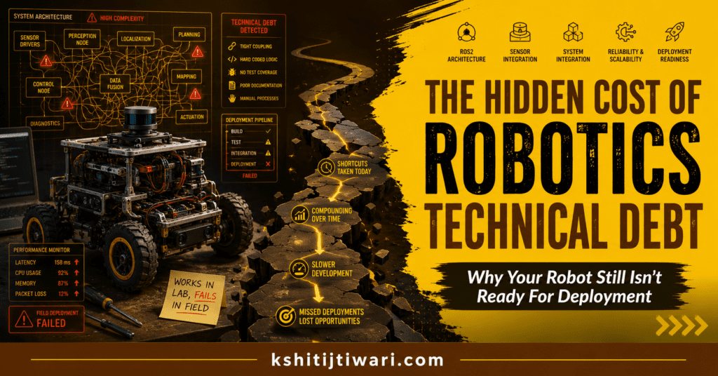 Robotics technical debt causing deployment delays in a mobile robotics startup