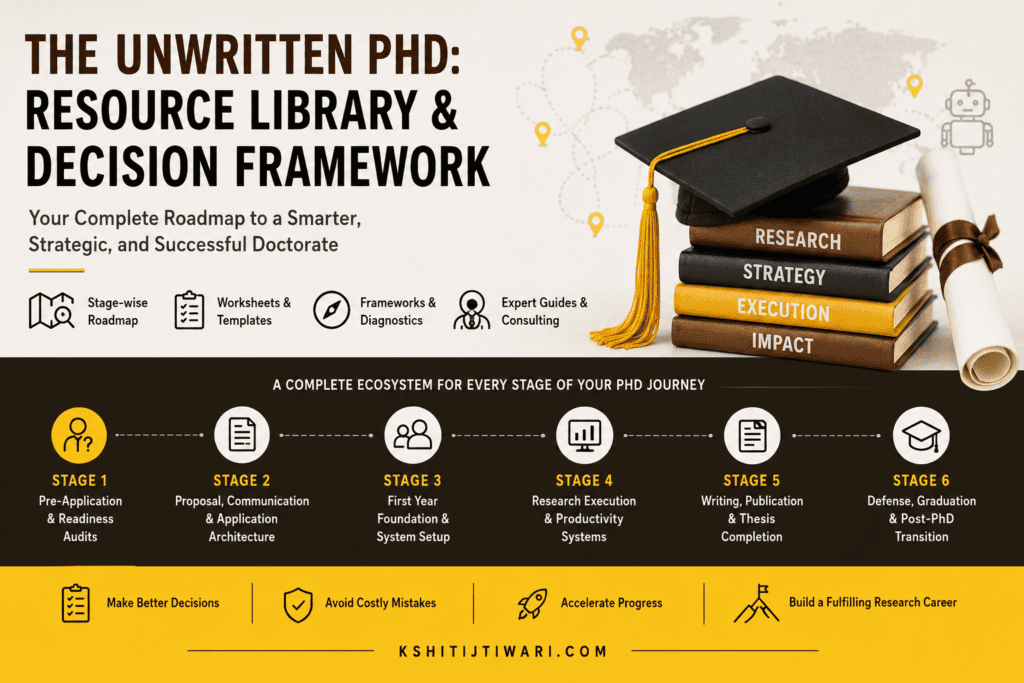Unwritten PhD resource library and decision making framework